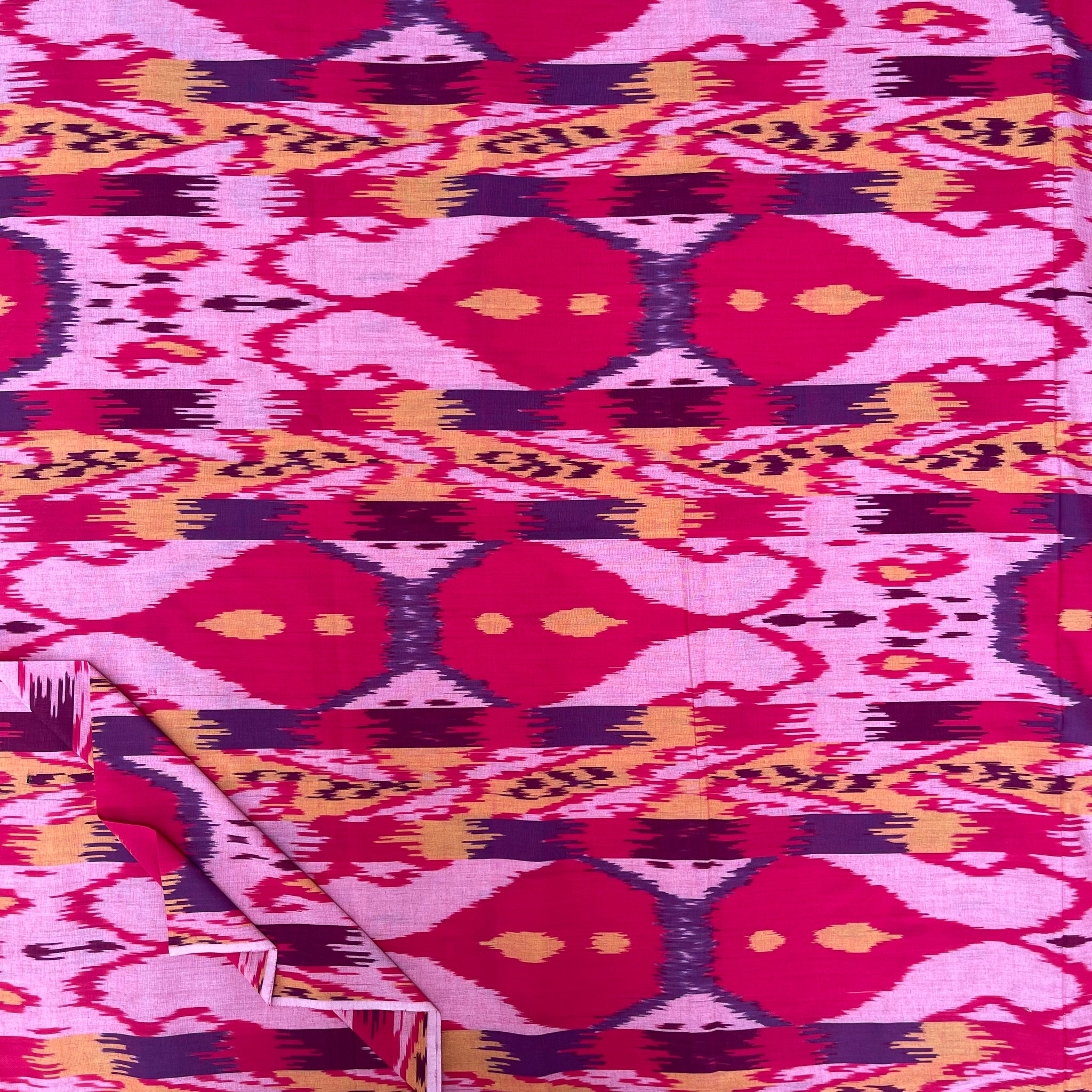 Central Asian Ikkat Cotton Fabric