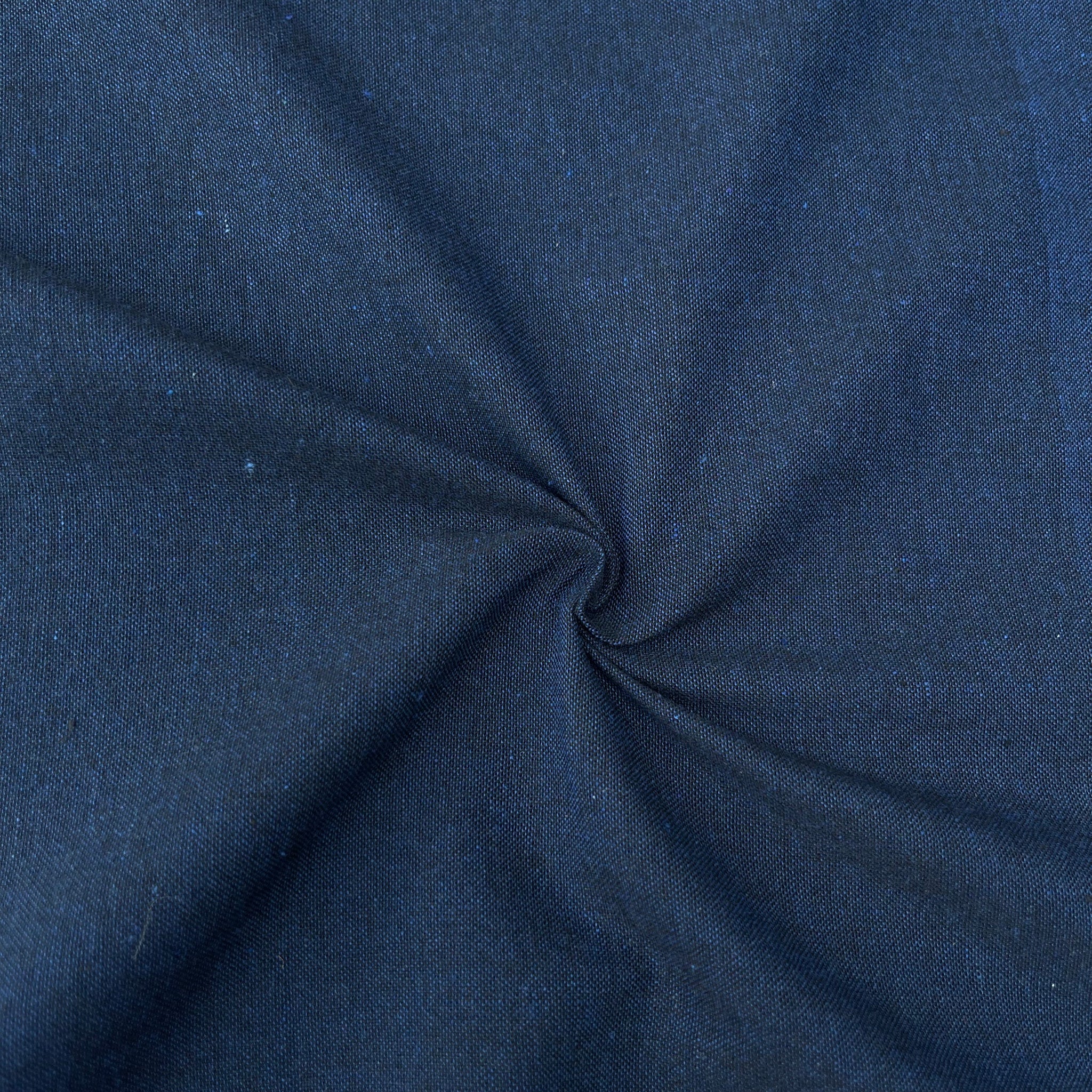Navy Blue Colour Cotton Ikkat Fabric