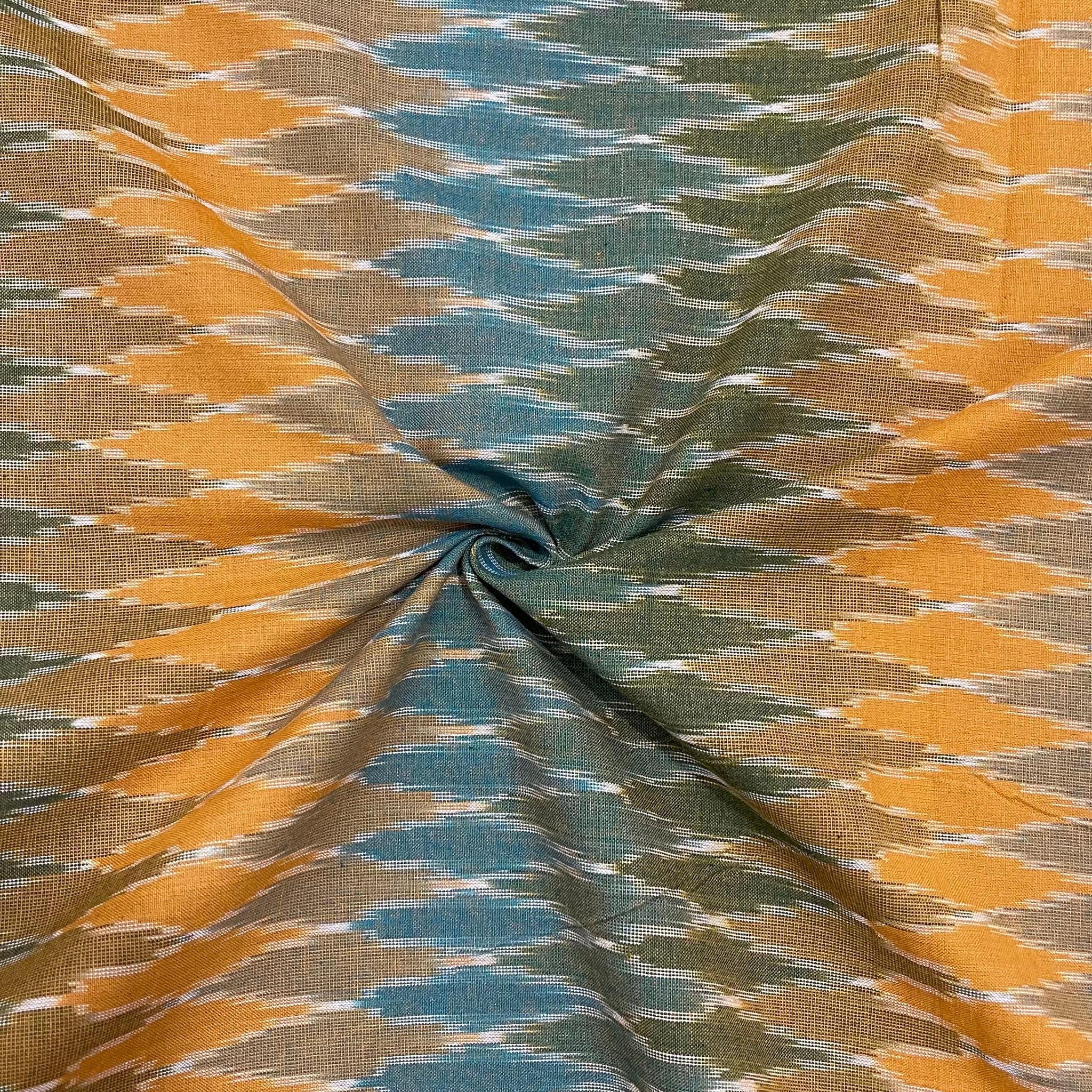 Computer design Pochampally ikkat Cotton Fabric