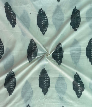 Off White BaSe Small Uzbek Ikkat Cotton Fabric