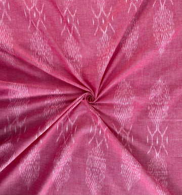 Rudrasha Pink Baby  Ikkat Handloom cotton Fabric