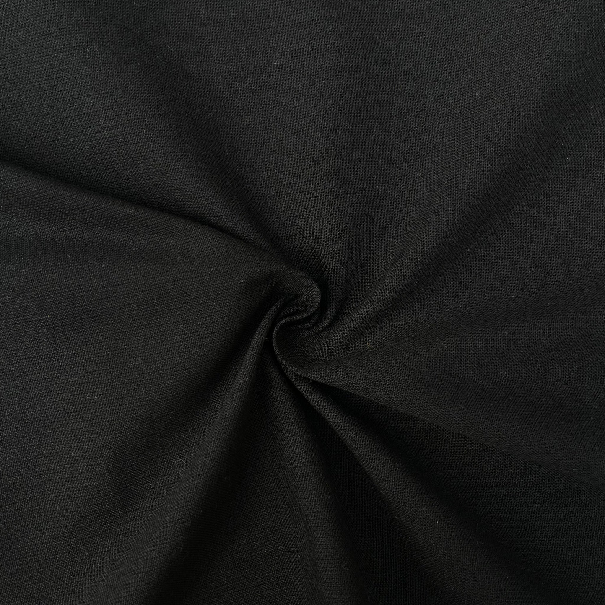 Black Colour Cotton Ikkat Fabric