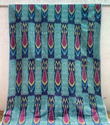 CENTRAL ASIAN IKKAT COTTON FABRIC IKCA055