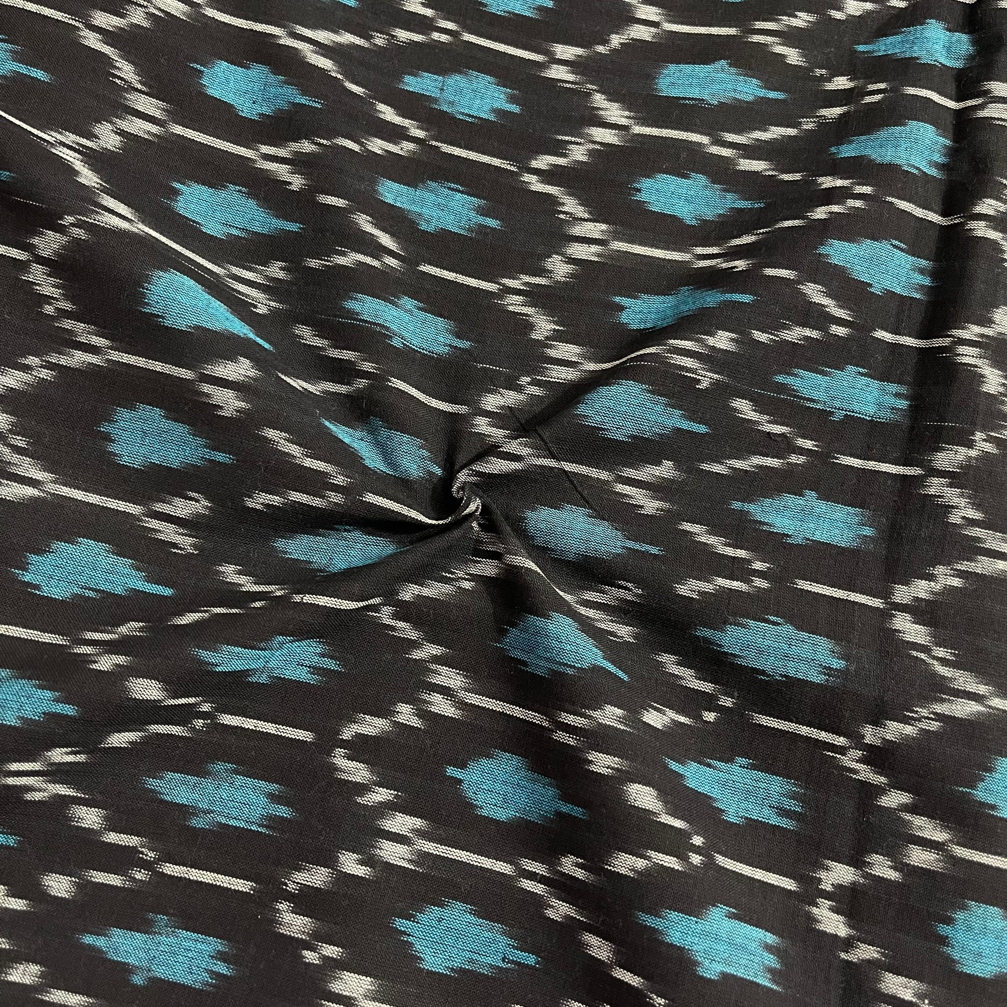 Black Ikkat Cotton Fabric