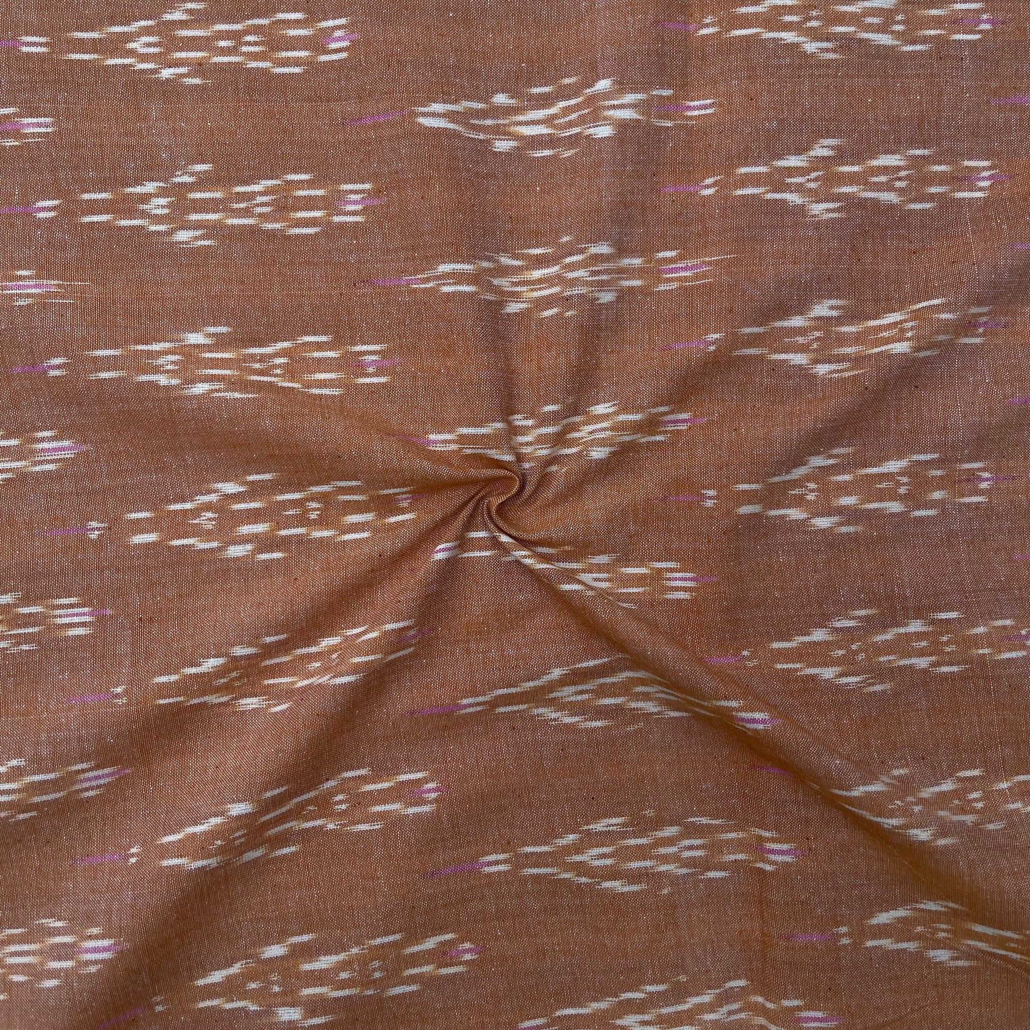 Light Yelow Colour Ikkat Cotton Fabric
