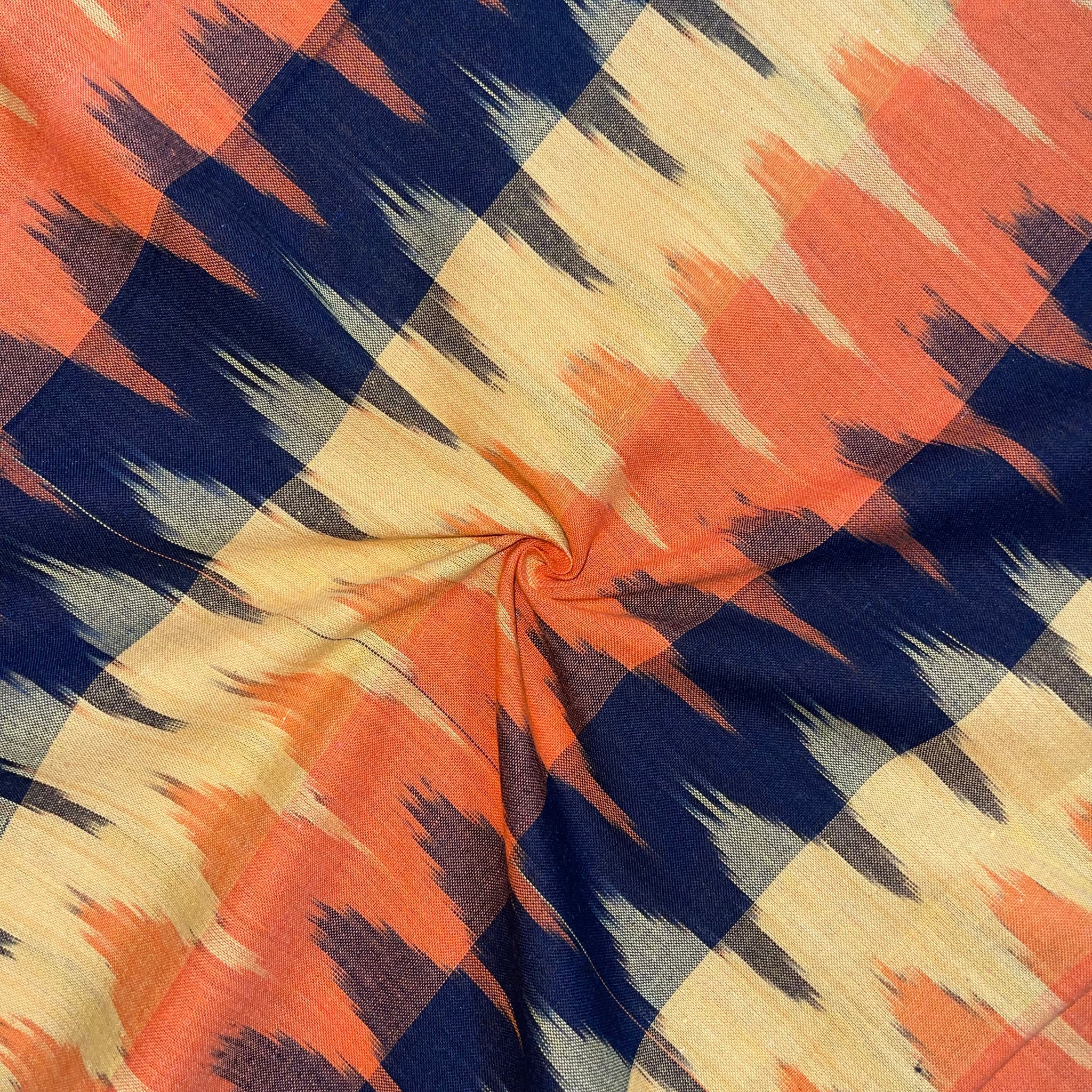 3D Pochampally ikkat Cotton Fabric