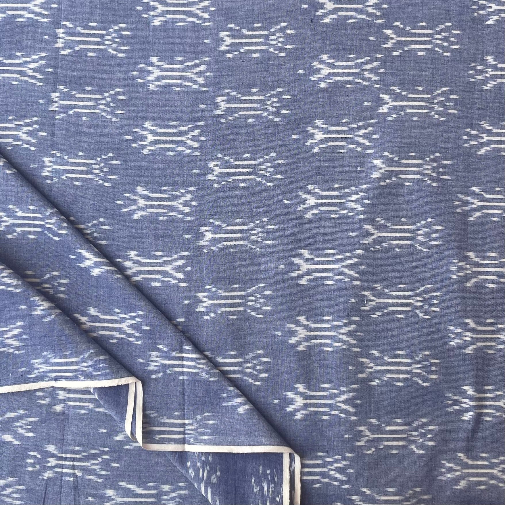 Mersiced Ikkat cotton Fabric