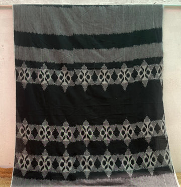 BLACK COLOR BOMMA DESIGN IKKAT COTTON FABRIC