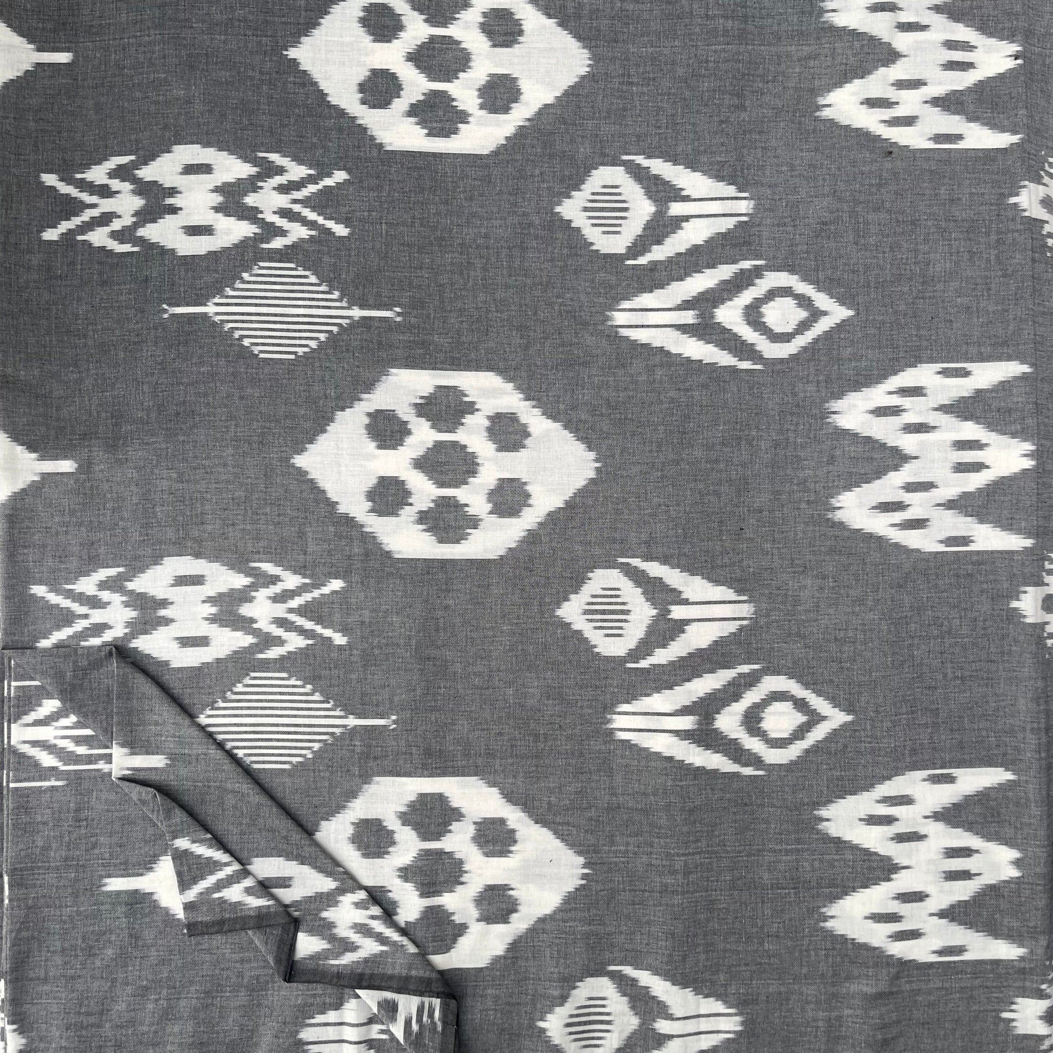 Central Asian-Inspired Ikkat Cotton Fabric