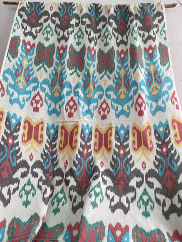 CENTRAL ASIAN IKKAT COTTON FABRIC IKCA988