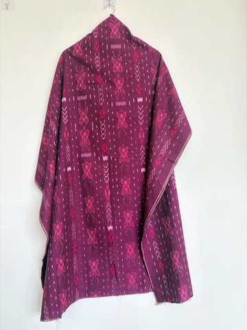 Ikkat Kurta Fabric in Purple
