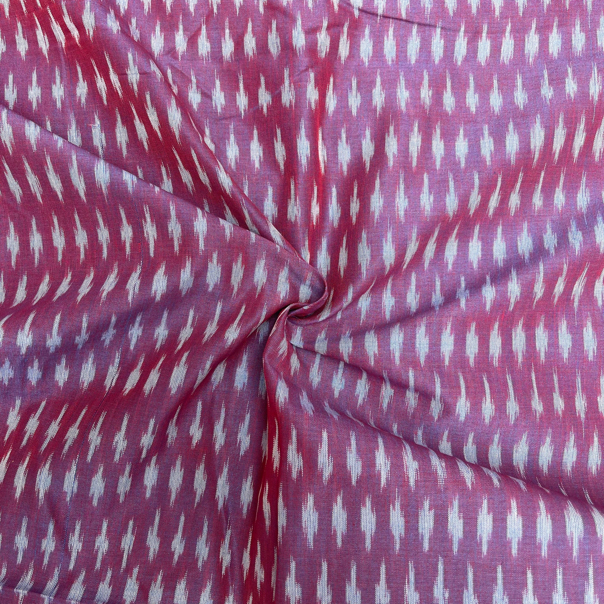 Mersiced Purple ikkat Cotton Fabric