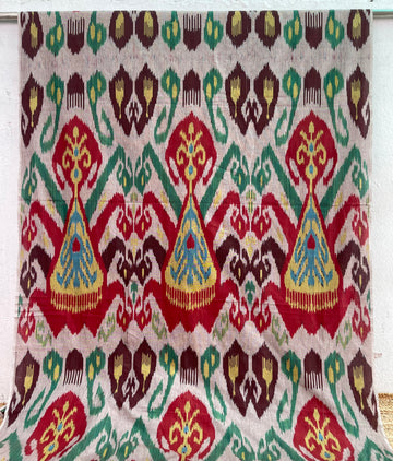 CENTRAL ASIAN IKKAT COTTON FABRIC IKCA054