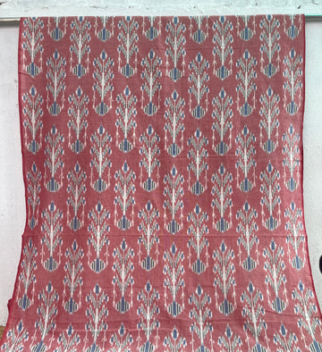 PASTEL PINK UZBEK IKKAT COTTON FABRIC