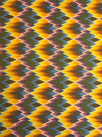 Central Asian Ikkat Fabric – Traditional Tie & Dye Handloom Textile