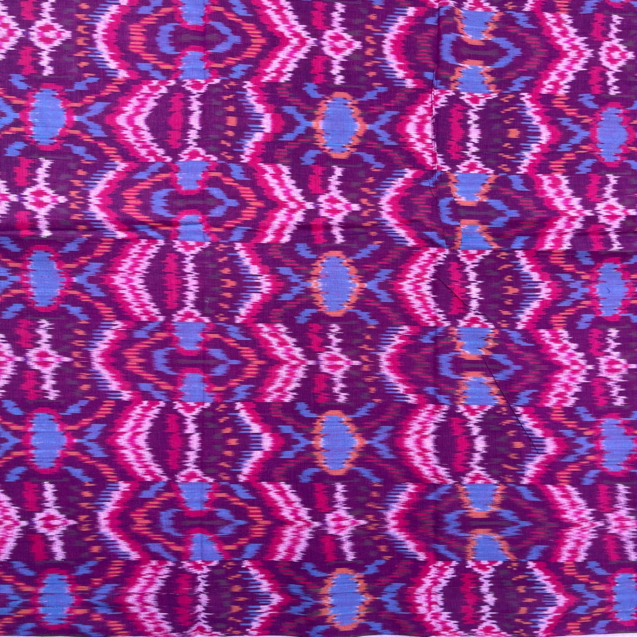 Mazda Pink central Asian Ikkat Fabric