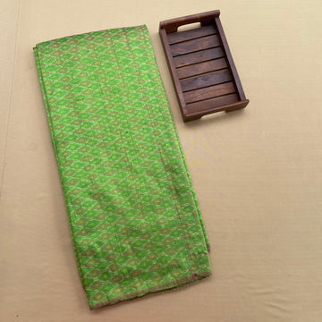 Green Raw silk  Fabric