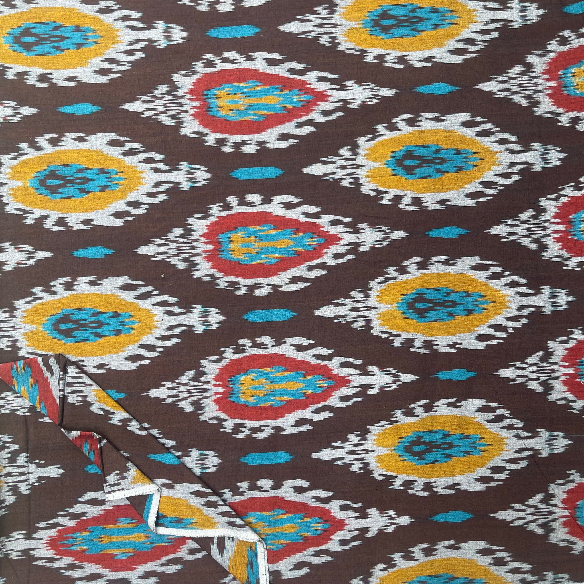 Central Asian Ikkat Cotton Fabric