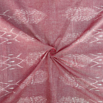 RudraSha Design in  Pastel Pink Ikkat Cotton Fabric