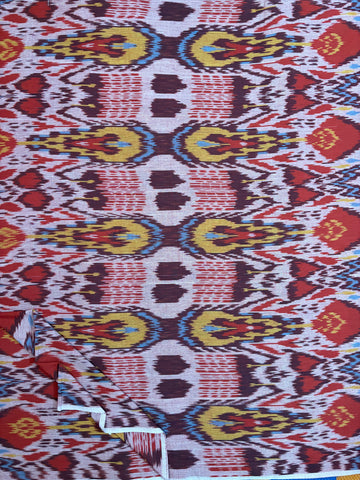 Authentic Handloom Ikkat Fabric – Traditional Tie & Dye Craft | 100% Cotton | 45” Width | Made in India