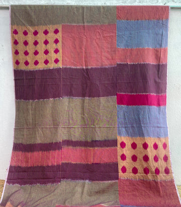 CENTRAL ASIAN IKKAT COTTON FABRIC IKCA056