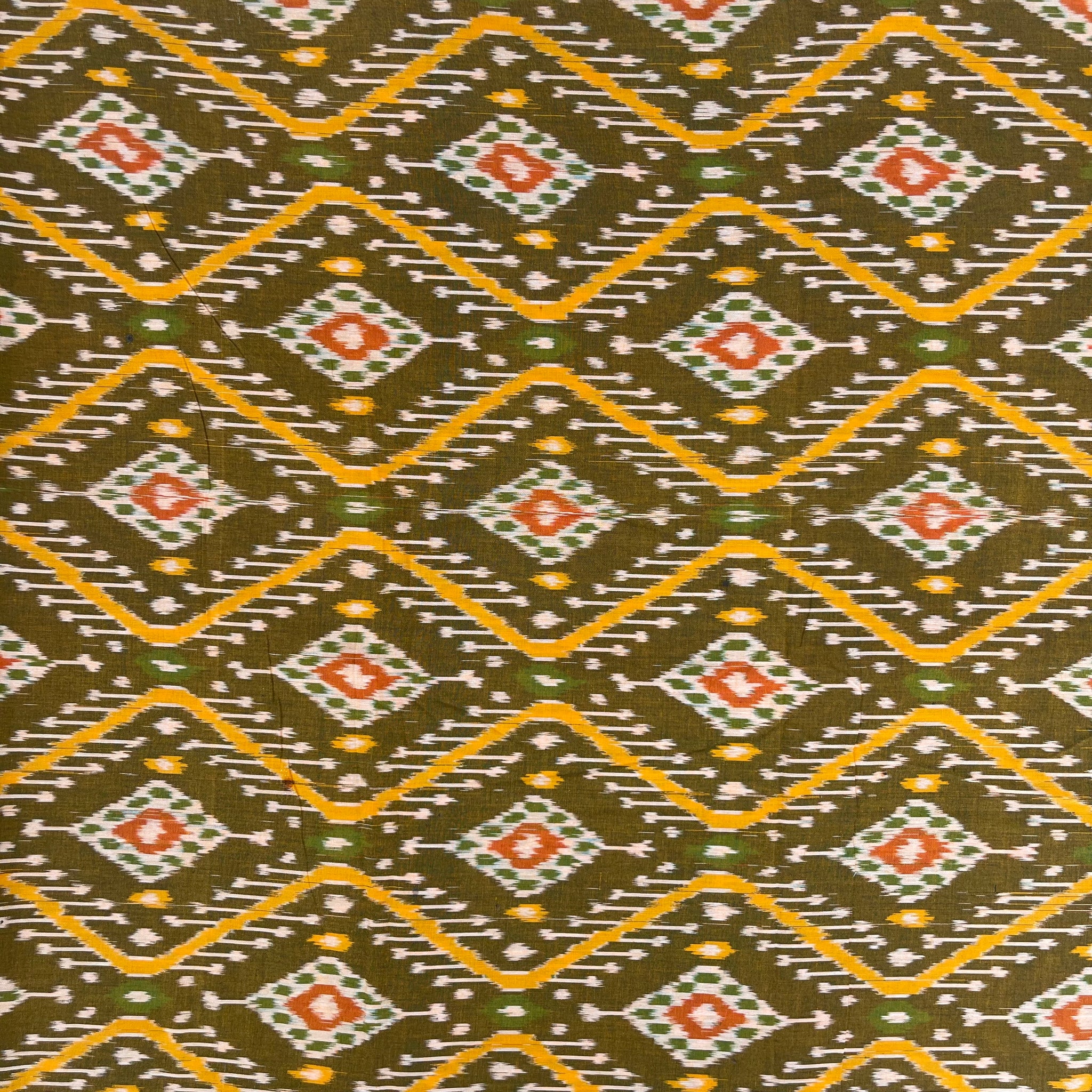 Cambodian Ikkat Cotton Fabric