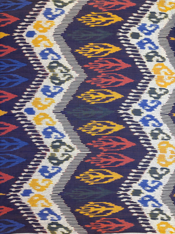 Central Asian Ikkat Fabric – Traditional Tie & Dye Handloom Textile