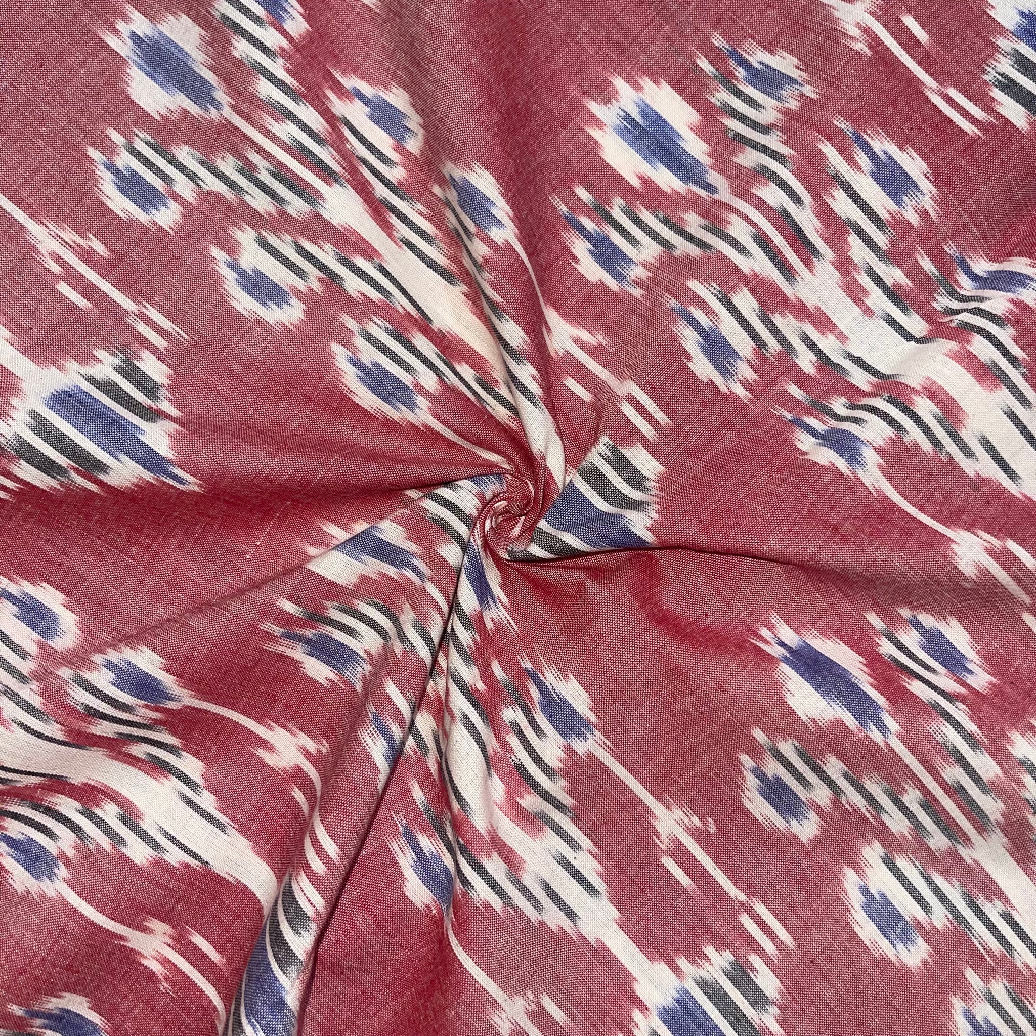 Pestal Pink Color Pochampally ikkat Cotton Fabric