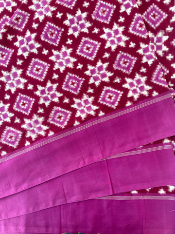 Stunning Metadata Purple ikkat Telia Rumal Fabric