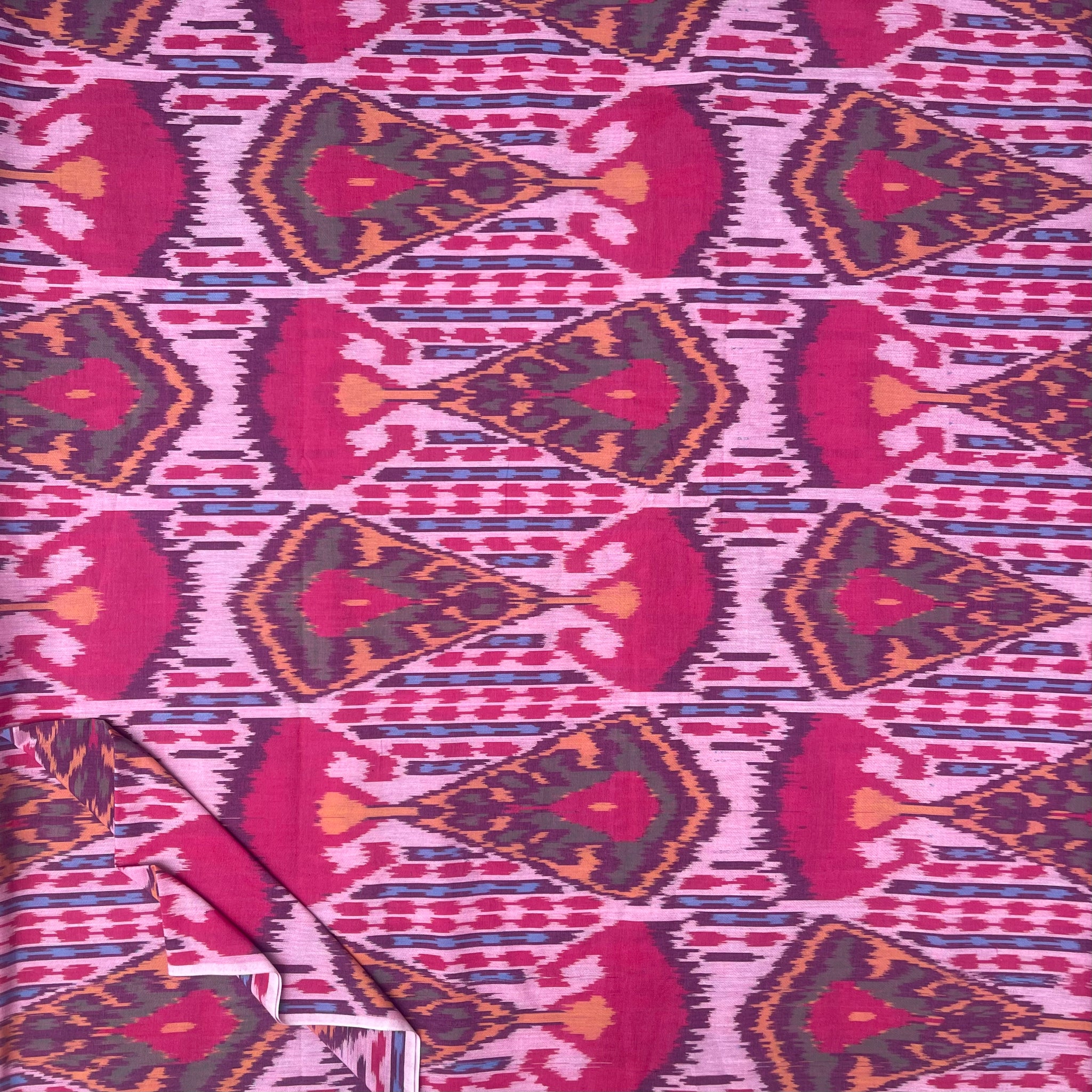 Central Asian Ikkat Cotton Fabric