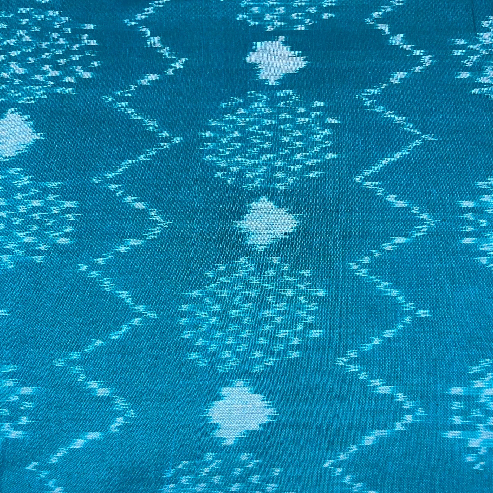 Blue Ikkat Cotton Fabric