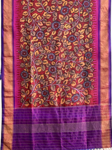 FUSION IKKAT × PEN KALAMKARI ✨