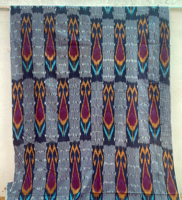 CENTRAL ASIAN IKKAT COTTON FABRICS IKCA054