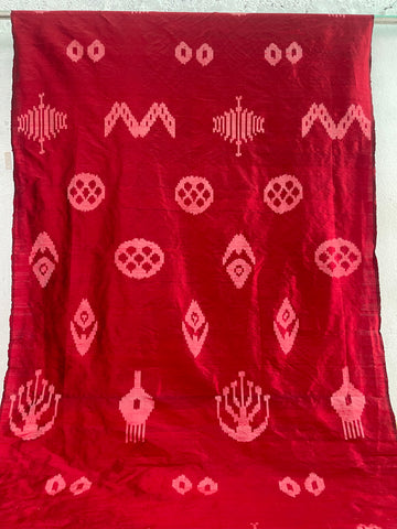 Raw Silk Central Asian Ikkat Fabric
