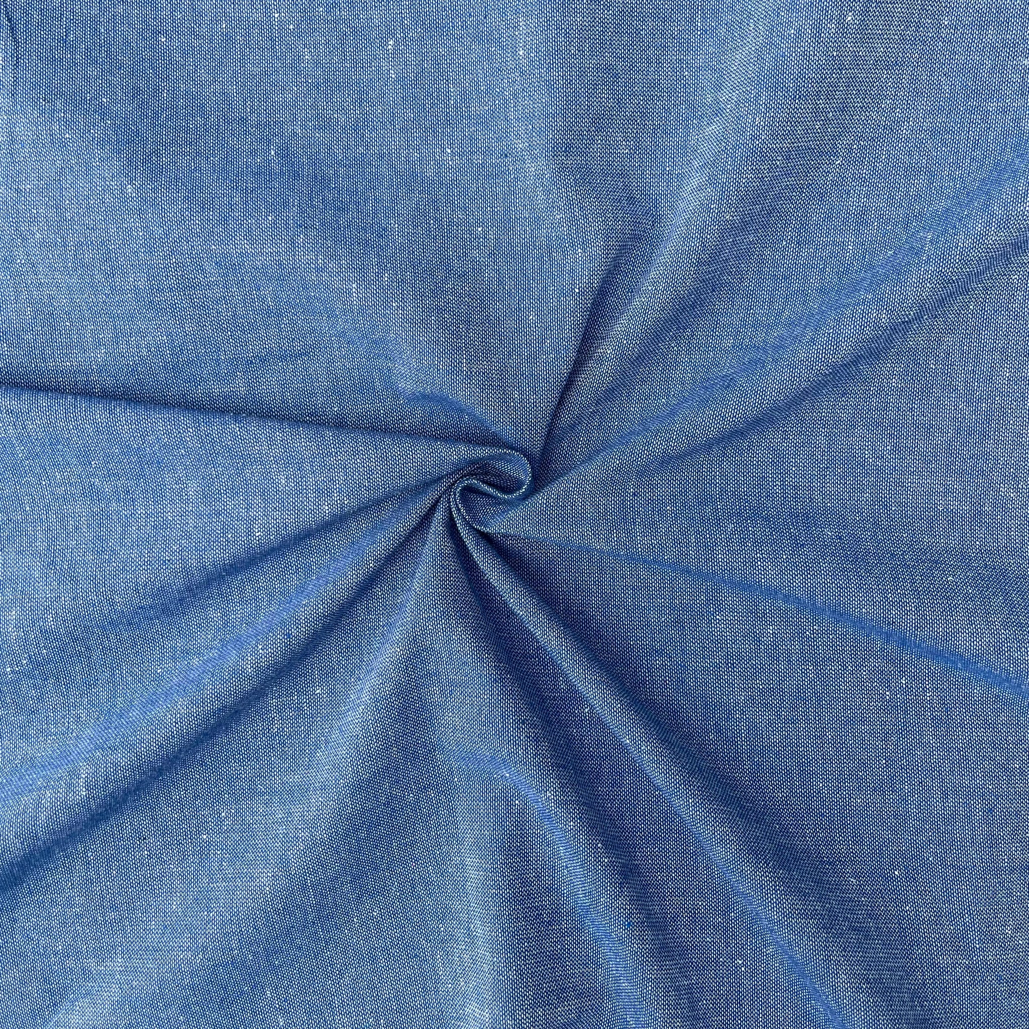 Sky Blue Colour Cotton Ikkat Fabric