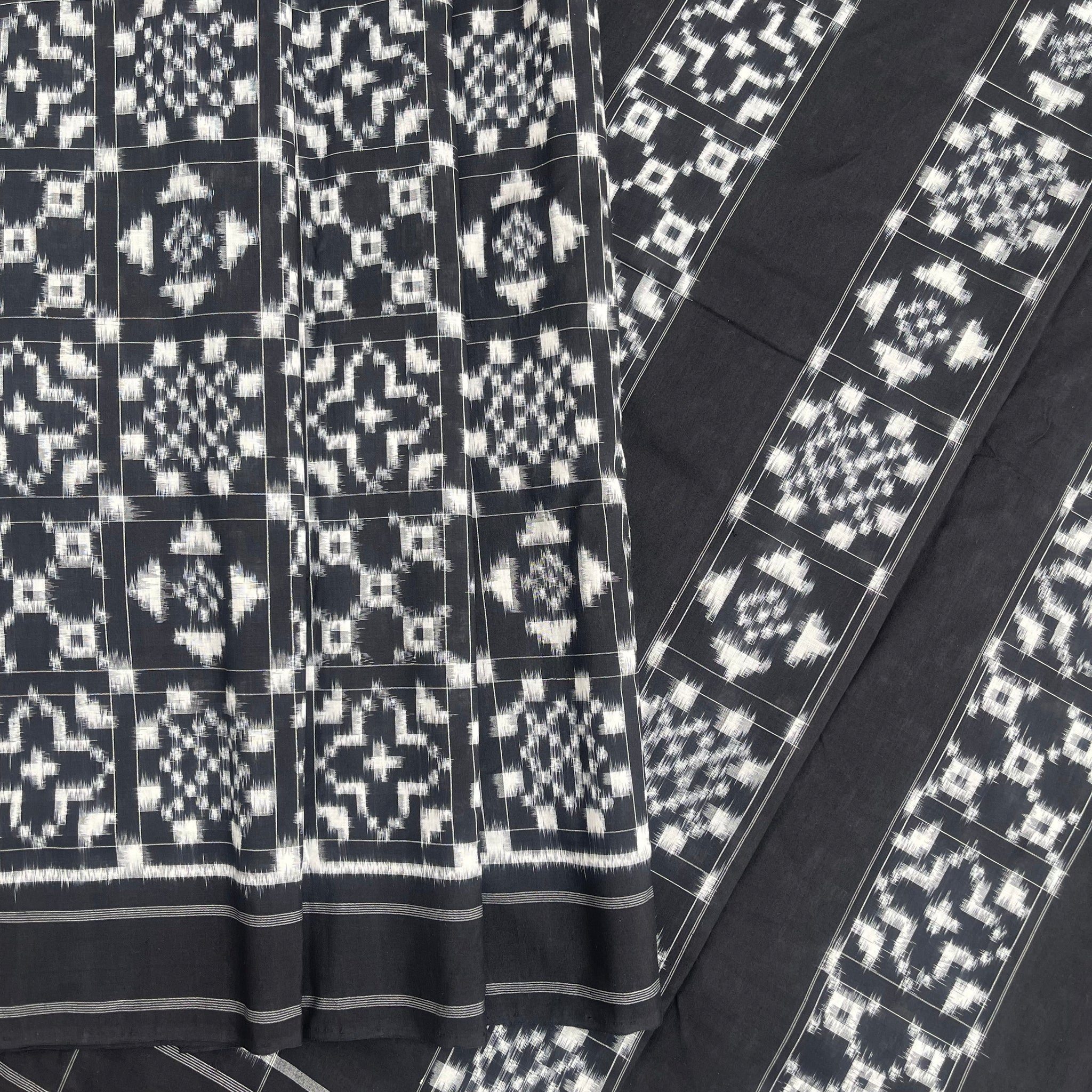 Black Telia Rumal Cotton Saree
