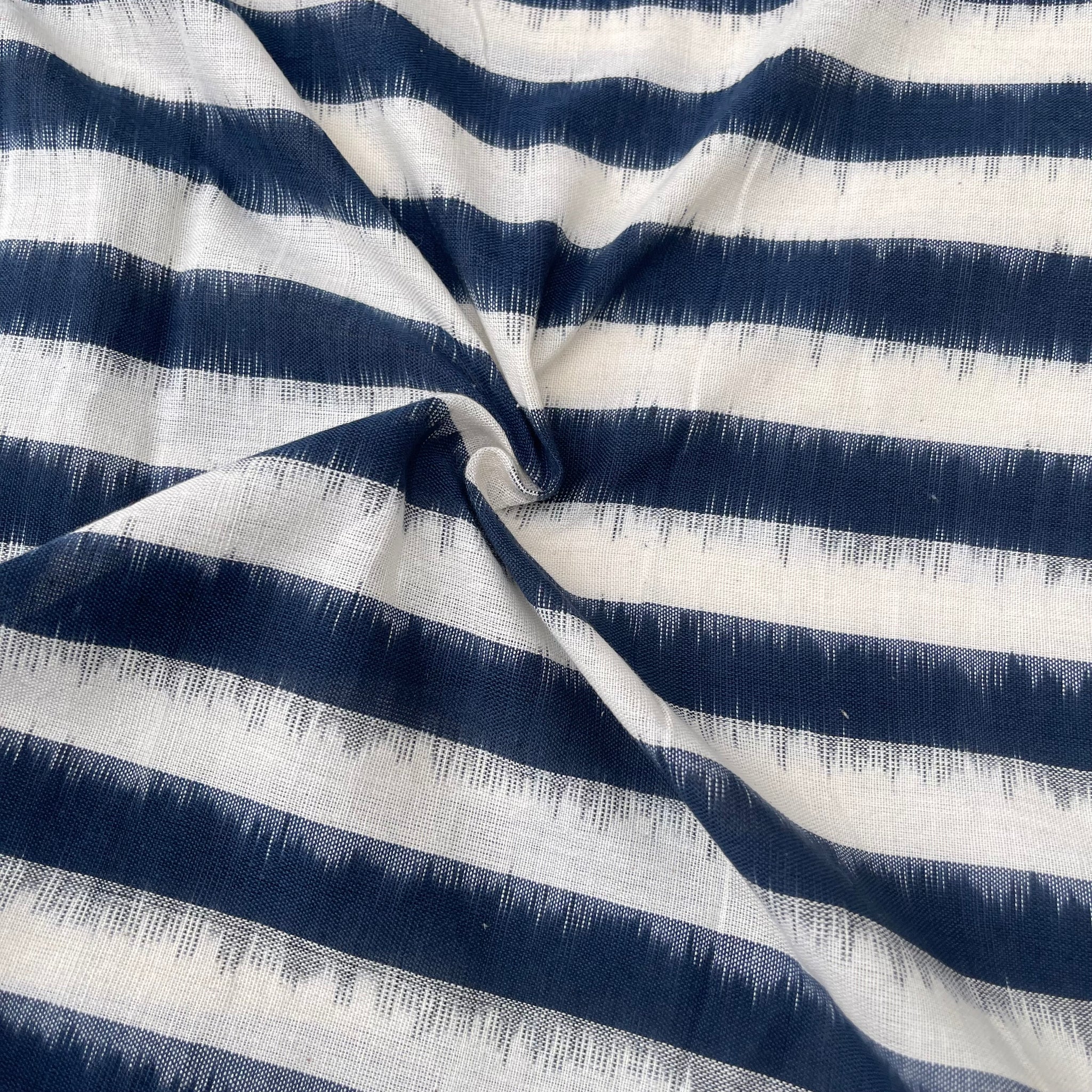 Navy Blue ikkat cotton Fabric