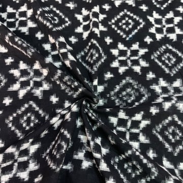 DOUBLE IKKAT TELIA FABRIC IN BLACK