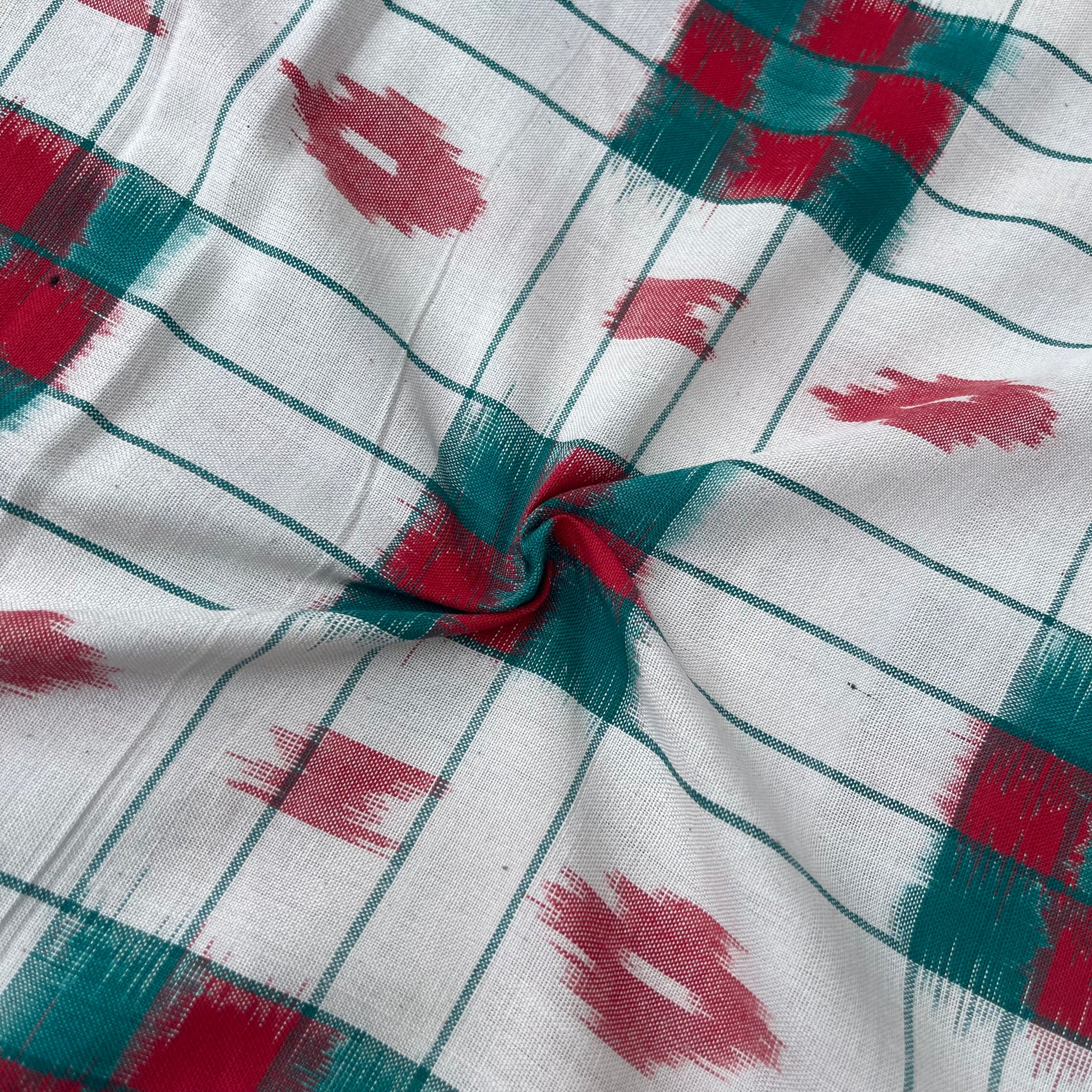 Double Ikkat Cotton Fabric in multi Color