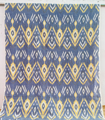 PASTEL BLUE CENTRAL ASIAN IKKAT COTTON FABRIC IKCA053