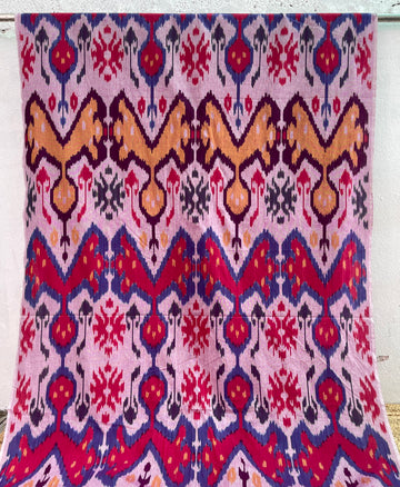 CENTRAL ASIAN IKKAT COTTON FABRIC IKCA057