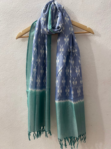 Butterfly Pochampalli Ikat Stole | Handwoven Cotton
