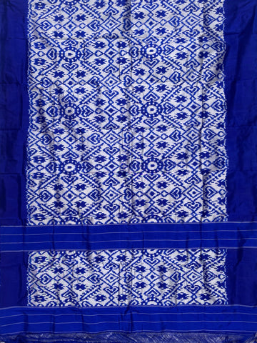 Blue colour Pochampalli Ikkat Handloom silk duppata