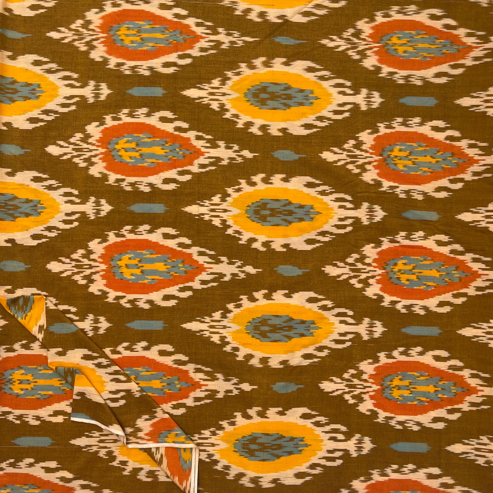 Central Asian Ikkat Cotton Fabric
