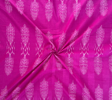 Rudrasha Design Purple Ikkat Handloom cotton Fabric