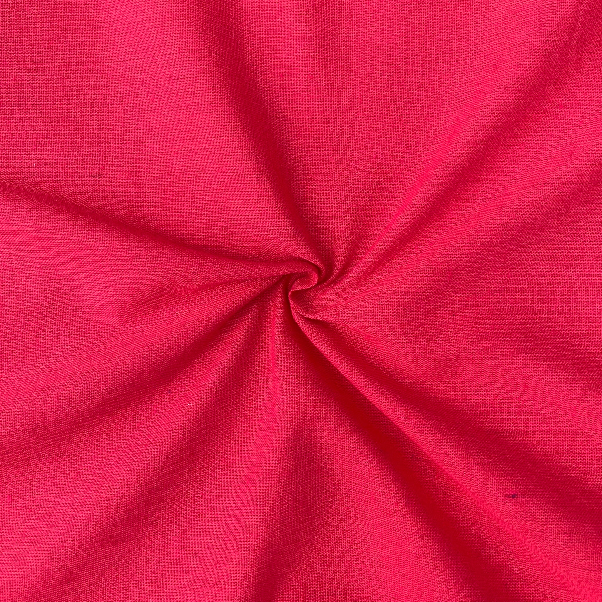 Red Colour Cotton Ikkat Fabric