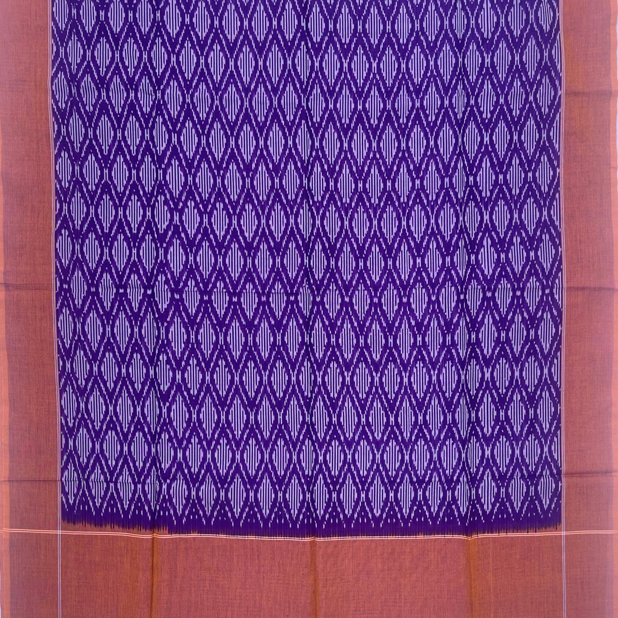 Pochampally Ikkat Cotton Duppata In Blue Colour